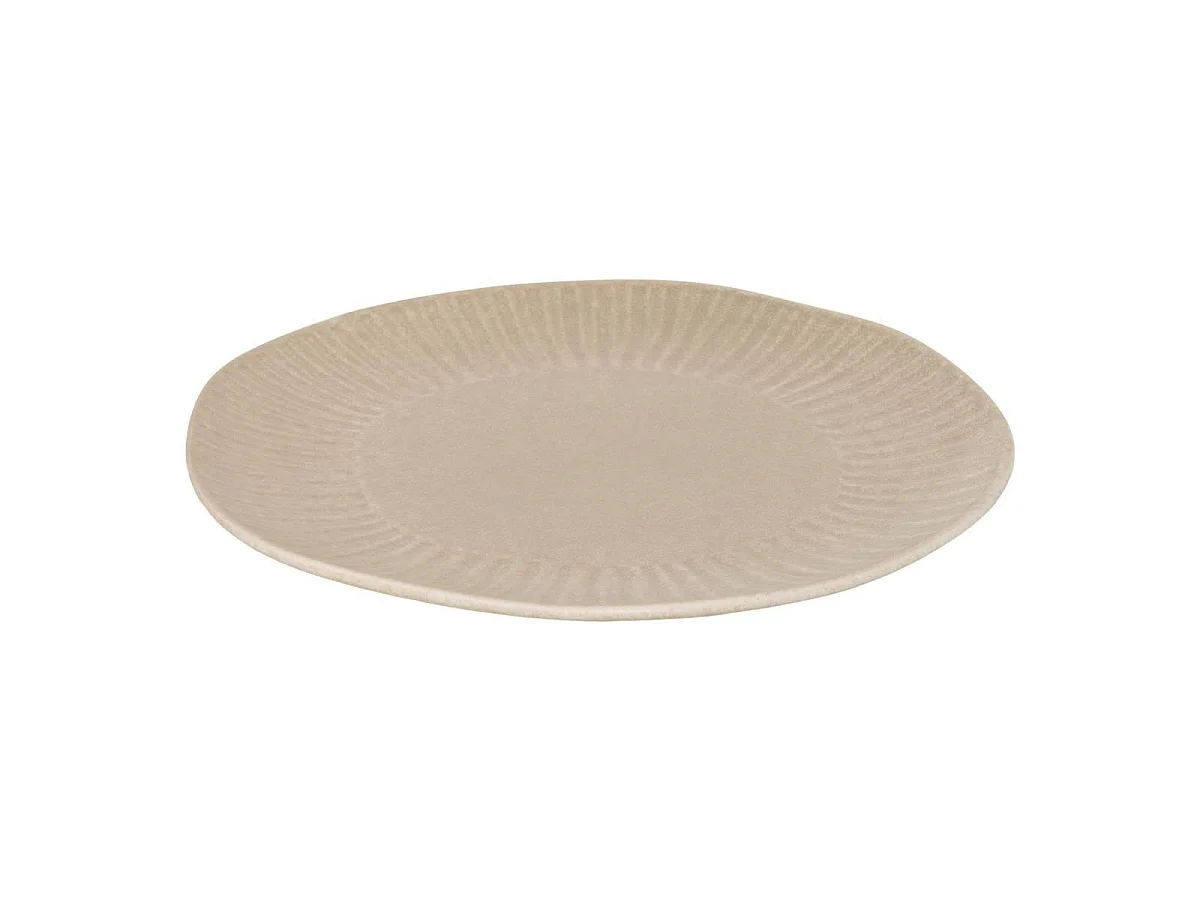Assiette de Présentation en Faïence "Nyero" 32cm Beige