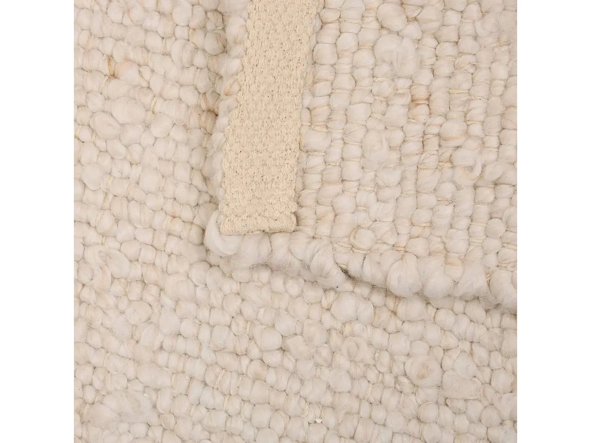 Tapis Effet Laine "Volna" 60x90cm Ivoire