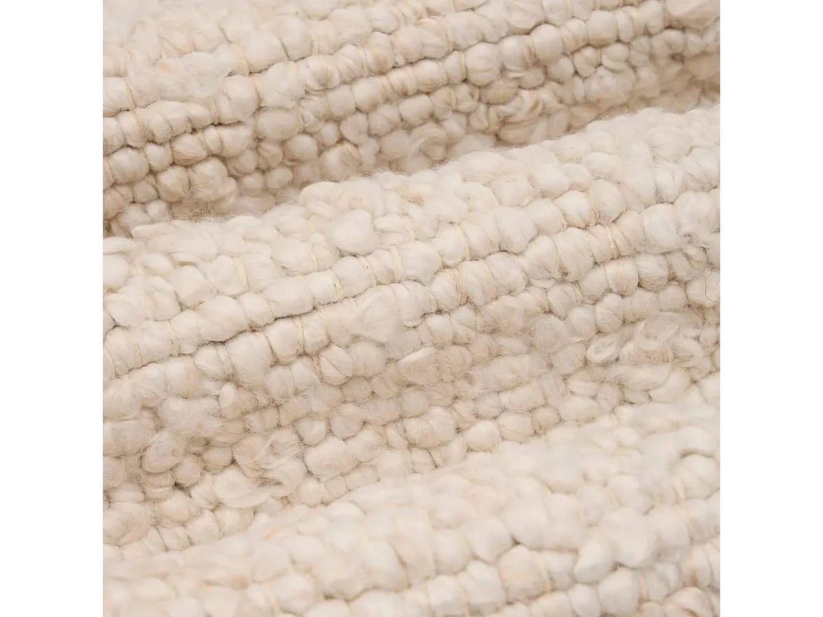 Tapis Effet Laine "Volna" 60x90cm Ivoire