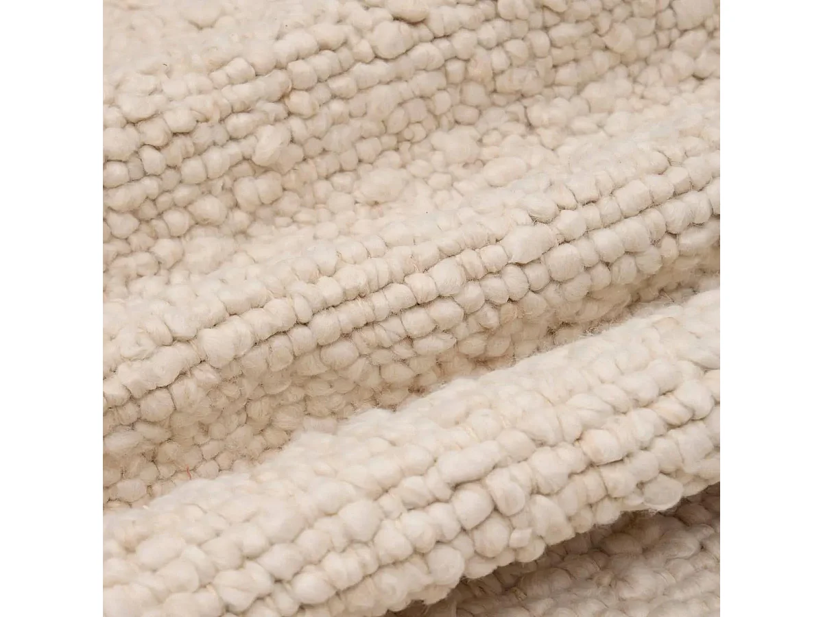 Tapis Effet Laine "Volna" 80x200cm Ivoire