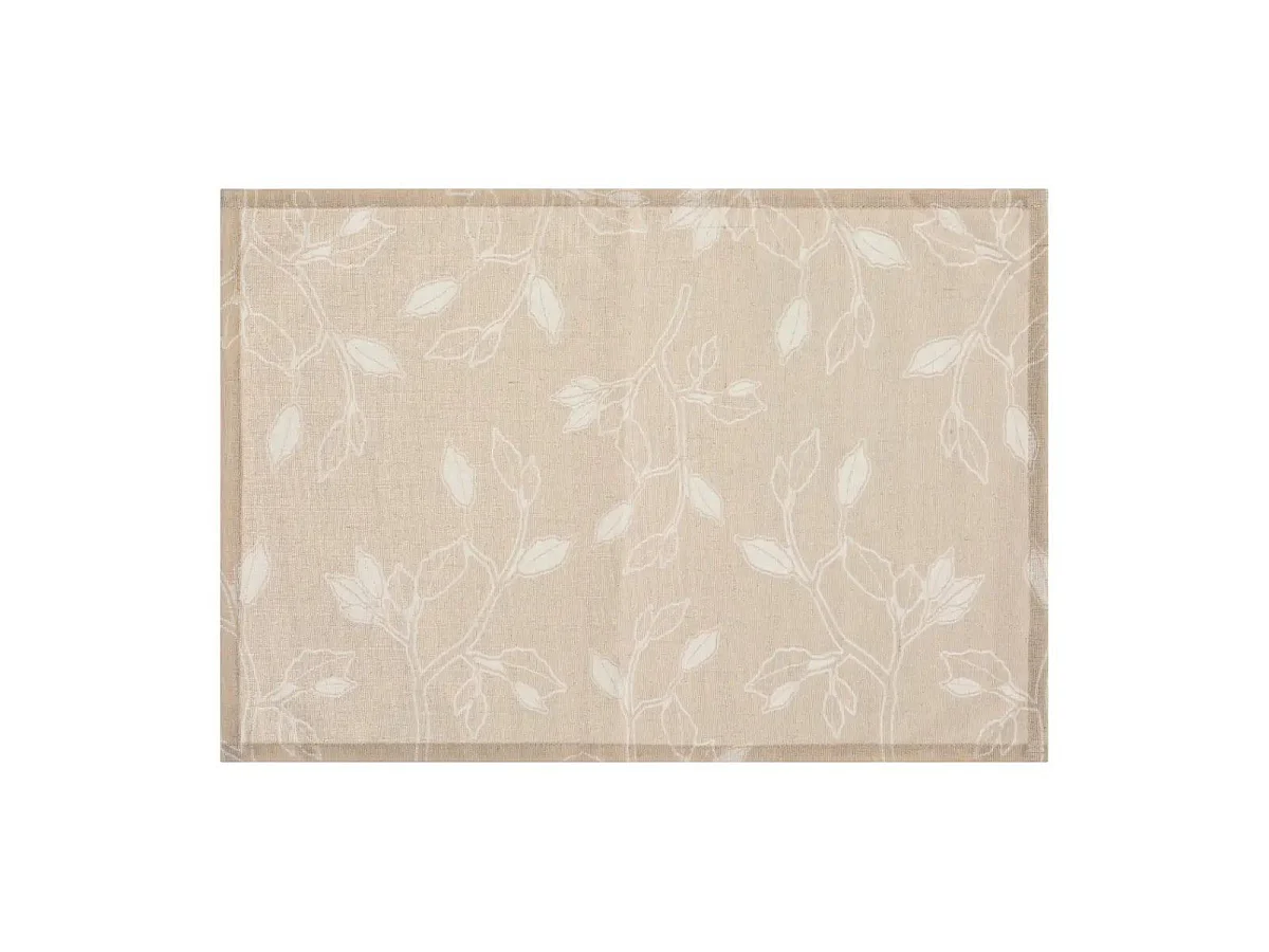 Set de Table Design "Fleurs" 30x45cm Beige