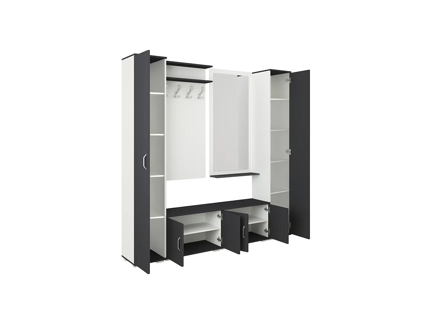 Set Ingresso haaus Como V3, Antracite/Bianco, L 200 cm