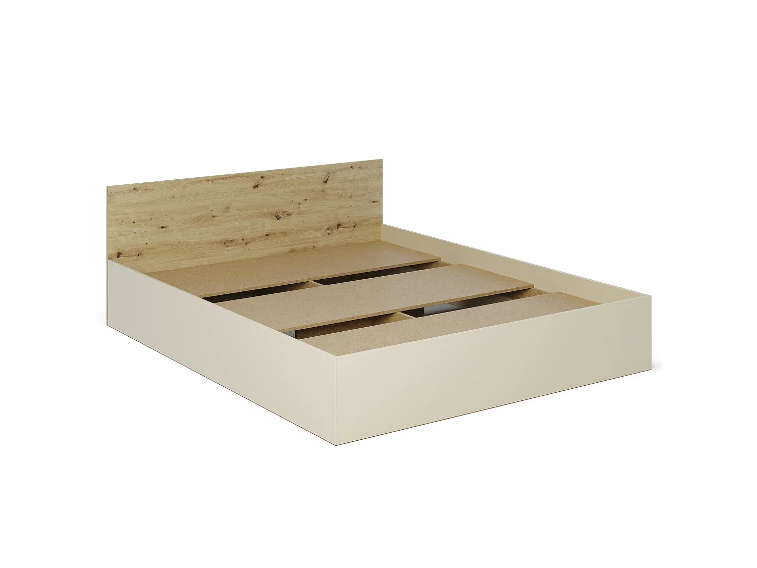 Letto haaus Malmo 200x160 cm con materasso in schiuma incluso, Rovere Artisan / Argilla