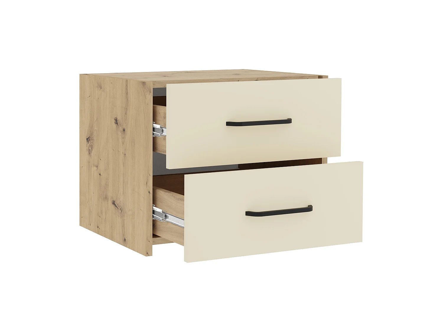 Set camera da letto haaus Malmo V3, Letto 200 x 160 cm, Rovere Artisan/Argilla