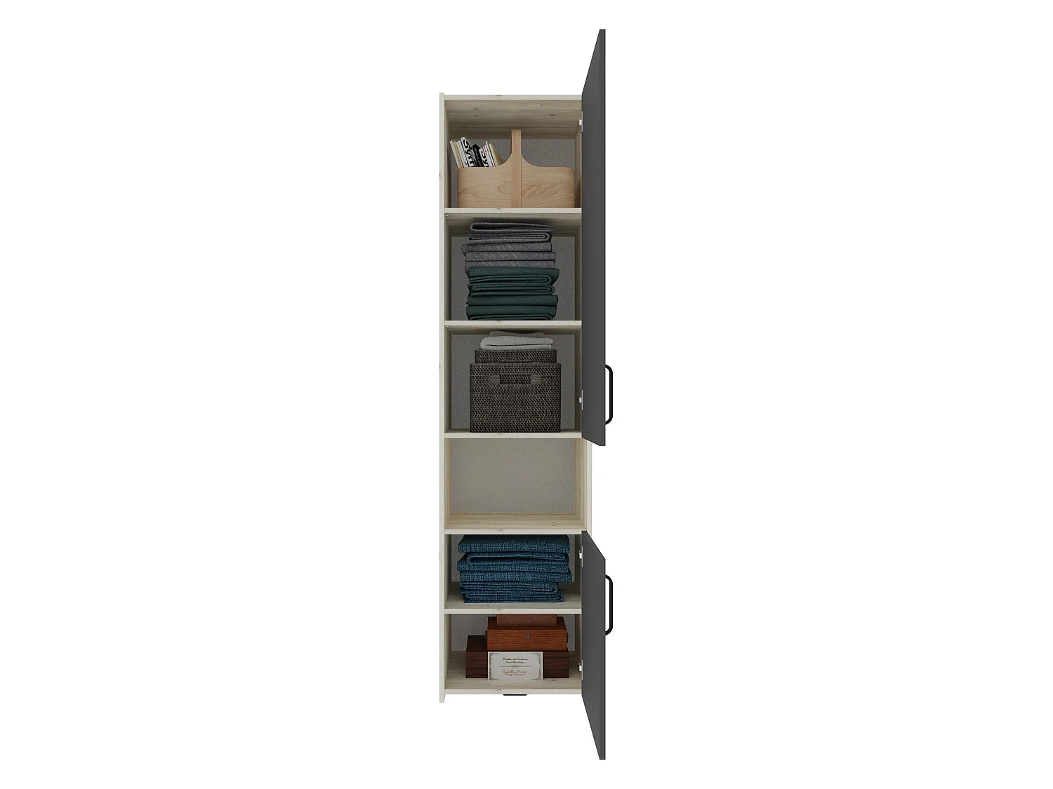 Set camera da letto haaus Malmo V15, Letto 200 x 140 cm, Rovere Bianco/Antracite