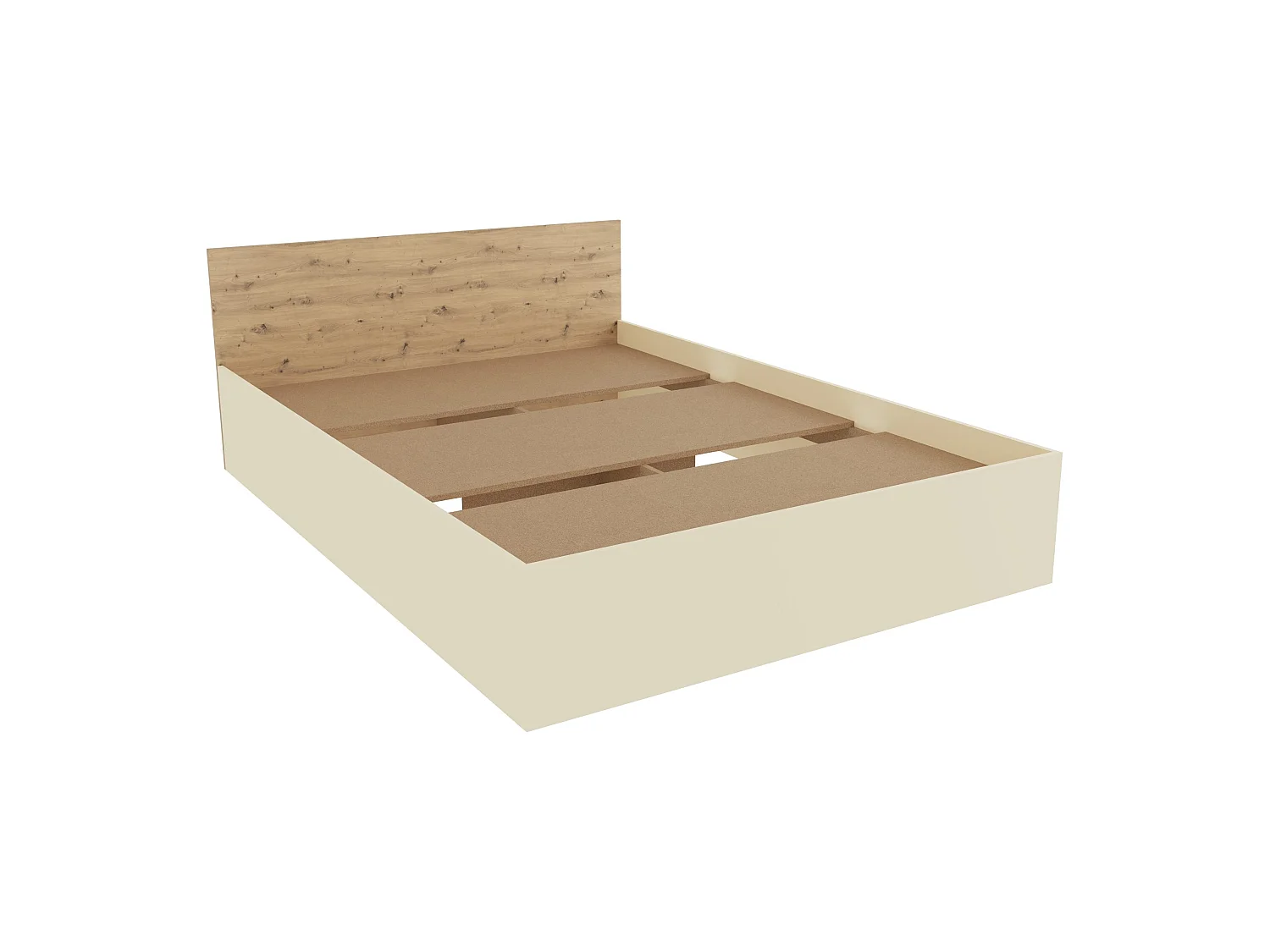 Set camera da letto haaus Malmo V1, Letto 200 x 140 cm, Rovere Artisan/Argilla
