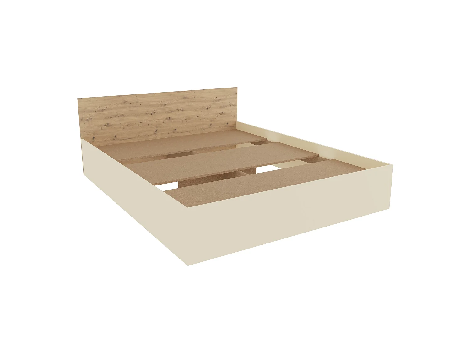 Set camera da letto haaus Malmo V1, Letto 200 x 160 cm, Rovere Artisan/Argilla