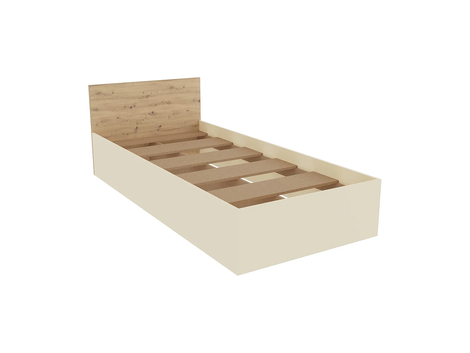Set camera da letto haaus Malmo V18, Letto 200 x 90 cm, Rovere Artisan/Argilla