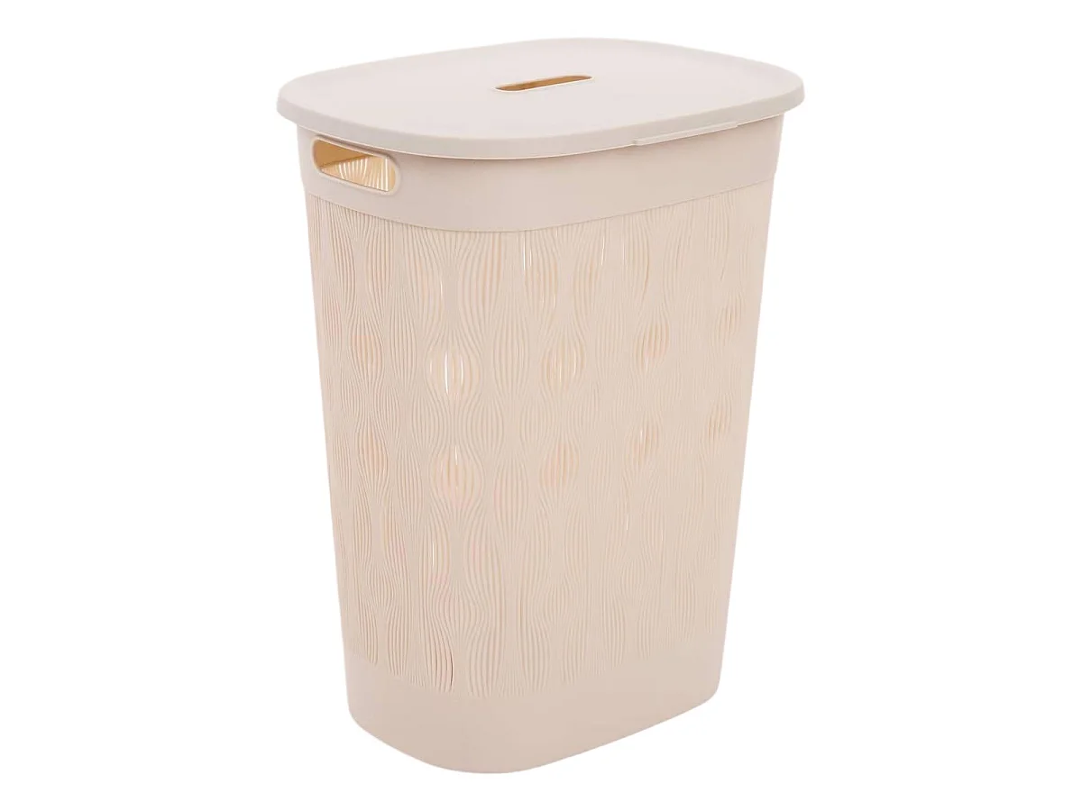 Panier à Linge Design "Leaf" 58L Beige