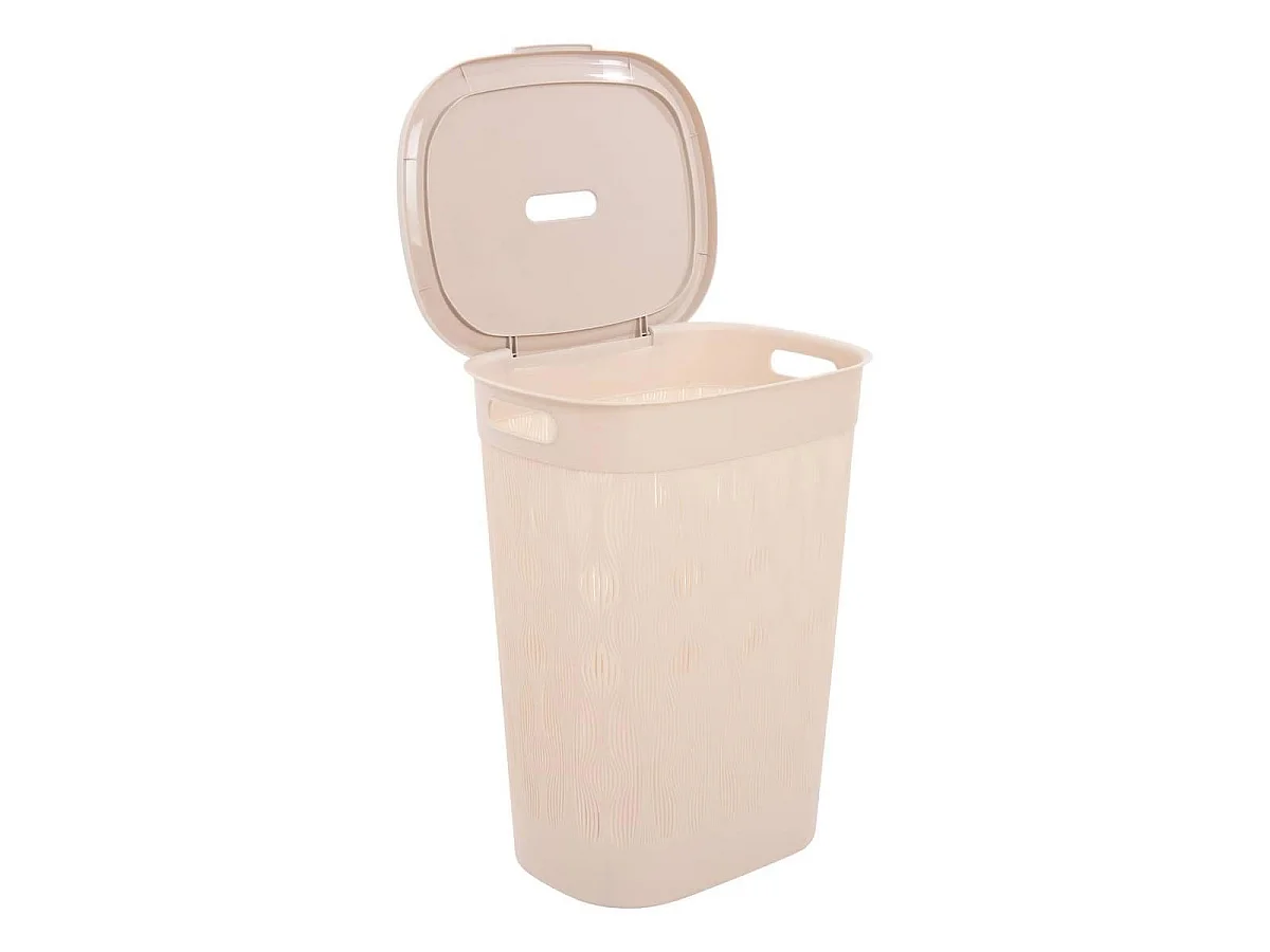 Panier à Linge Design "Leaf" 58L Beige