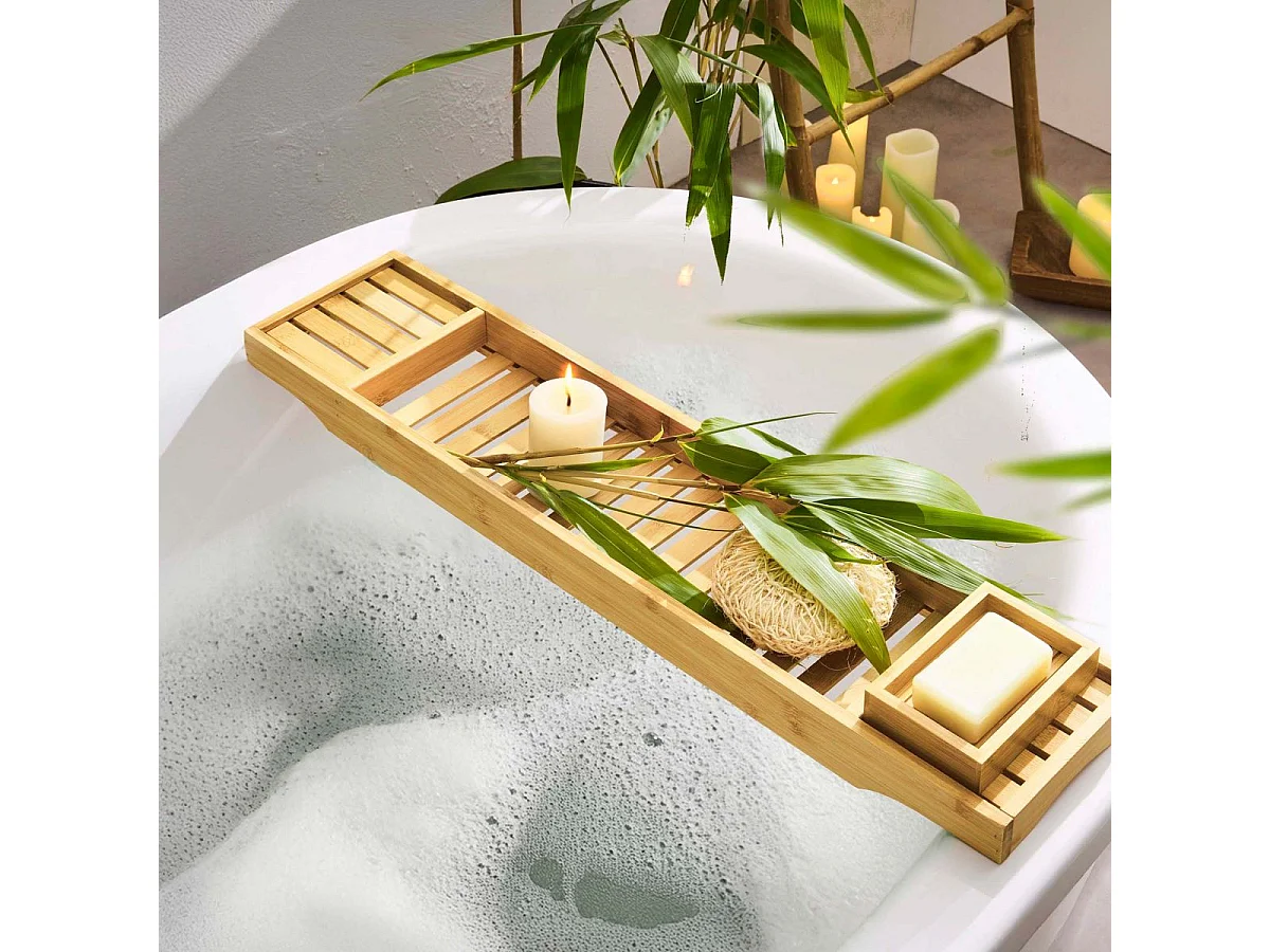 Plateau de Baignoire en Bambou "Hanoi" 70cm Naturel