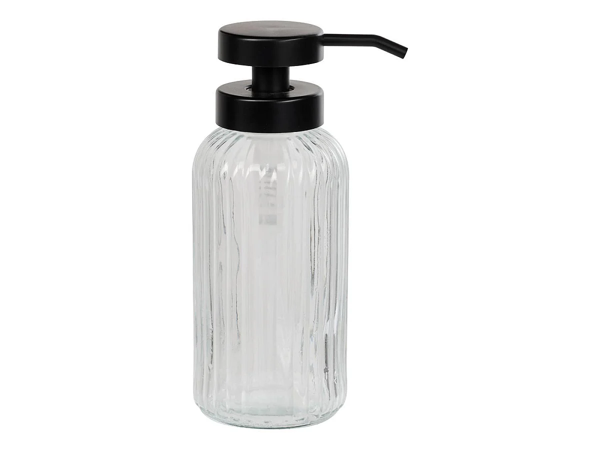 Distributeur de Savon en Verre "Black Edition" 500ml Transparent