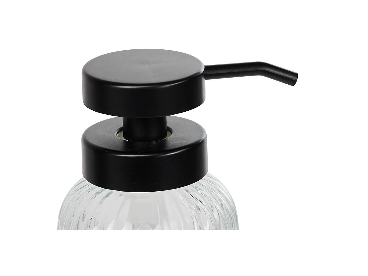 Distributeur de Savon en Verre "Black Edition" 500ml Transparent