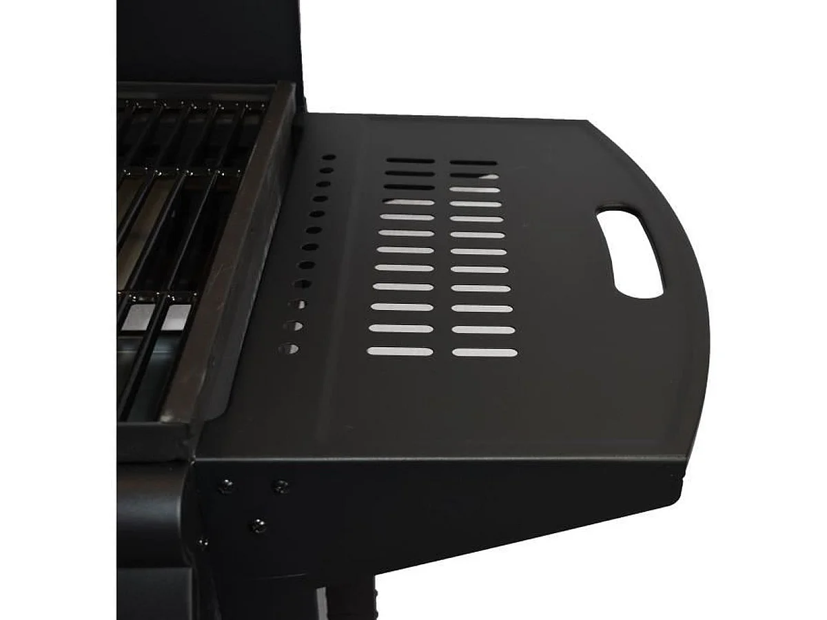 Barbecue à gaz 4 brûleurs GRILL GARDEN GRI3326880021520 avec finition noire mate, hotte et plancha