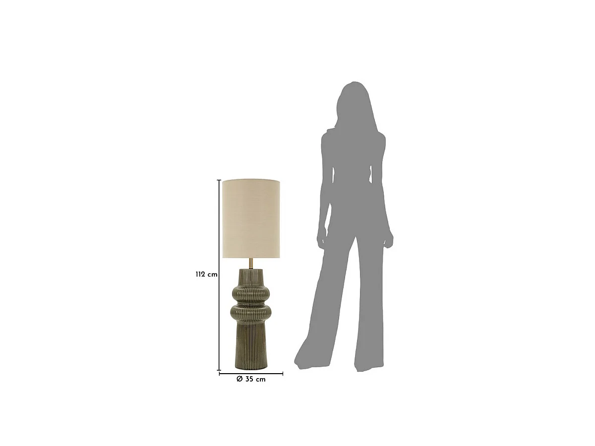 Lampadaire en Céramique "Harmony" 112cm Vert