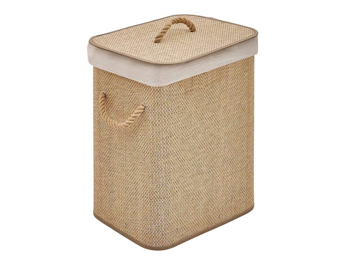 Panier à Linge en Bambou "Stemy" 60L Beige