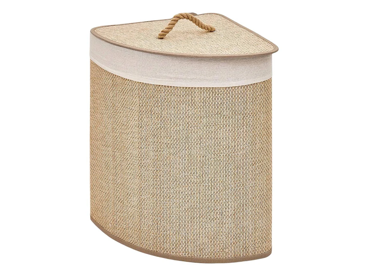 Panier à Linge d'Angle "Stemy" 48L Beige