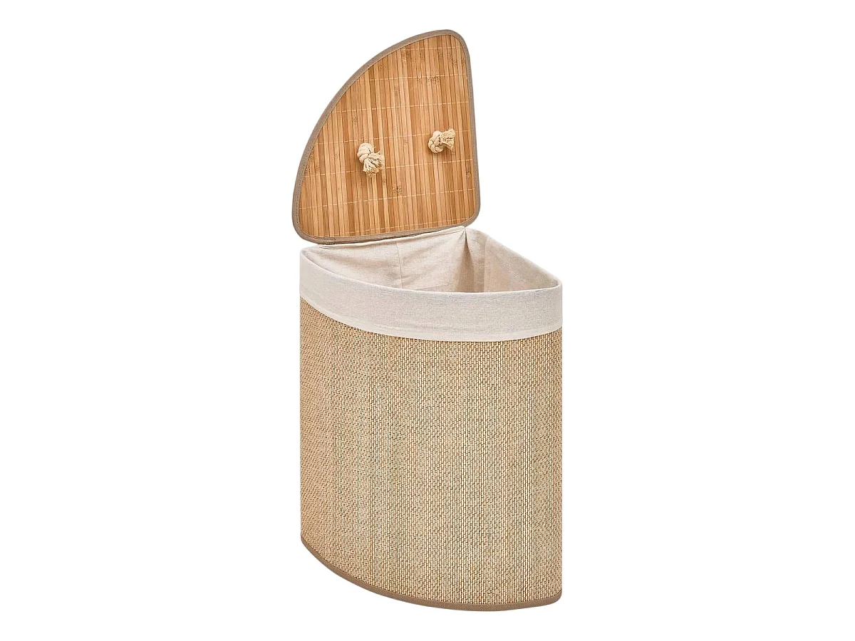 Panier à Linge d'Angle "Stemy" 48L Beige