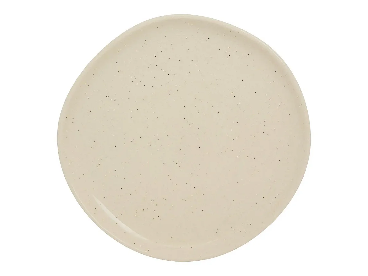 Lot de 6 Assiettes à Dessert en Faïence "Wonja" 21cm Crème