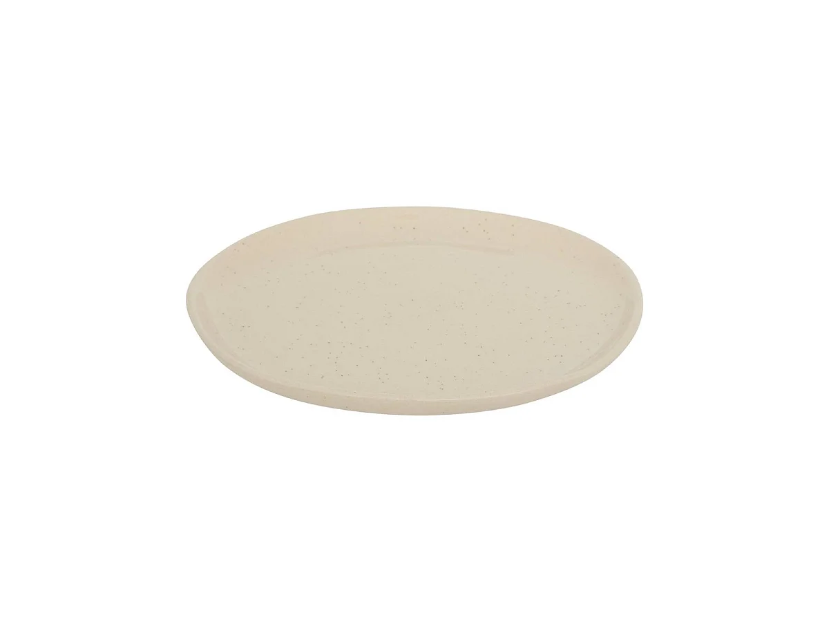 Lot de 6 Assiettes à Dessert en Faïence "Wonja" 21cm Crème
