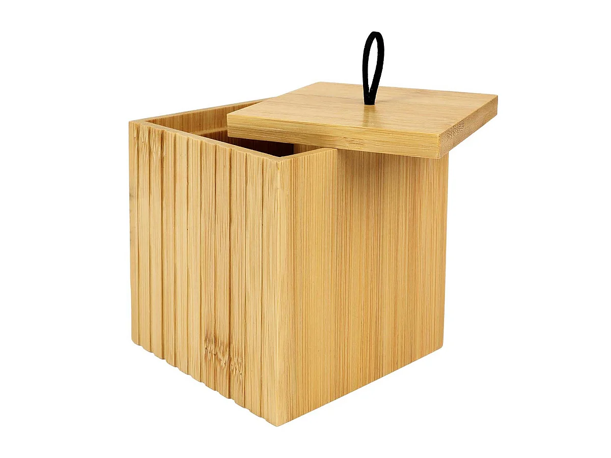 Pot à Cotons en Bambou "Hanoi" 9cm Naturel