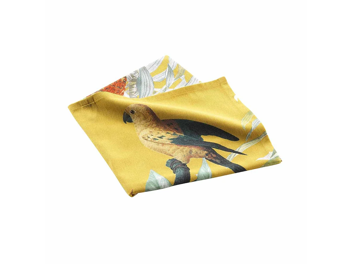 Torchon de Cuisine Imprimé "Safia" 50x70cm Jaune