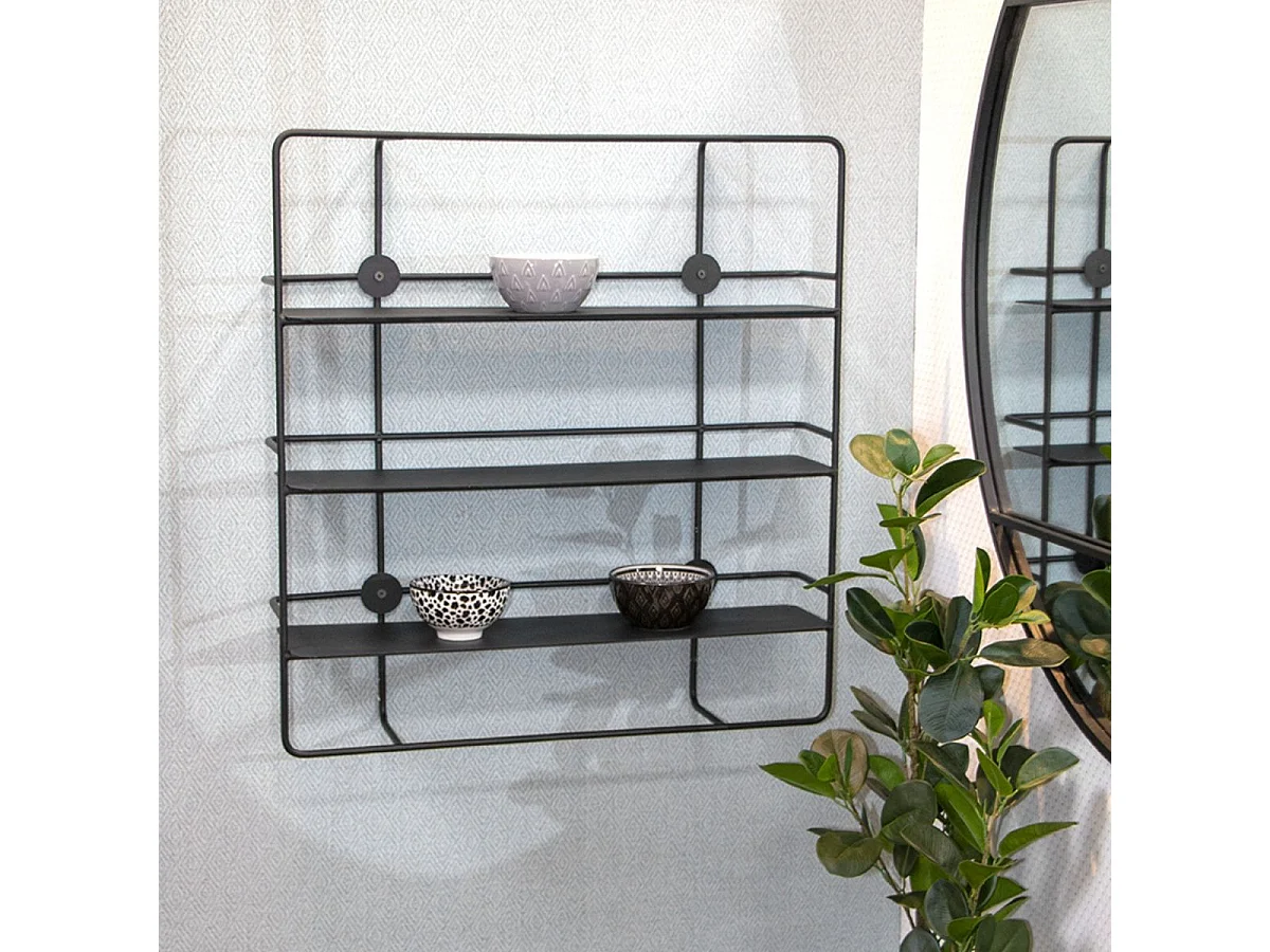 Étagère Murale Métal "Vivalo" 56cm Noir