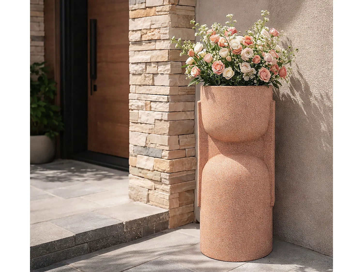 Cache-Pot Design "Nui" 70cm Terracotta