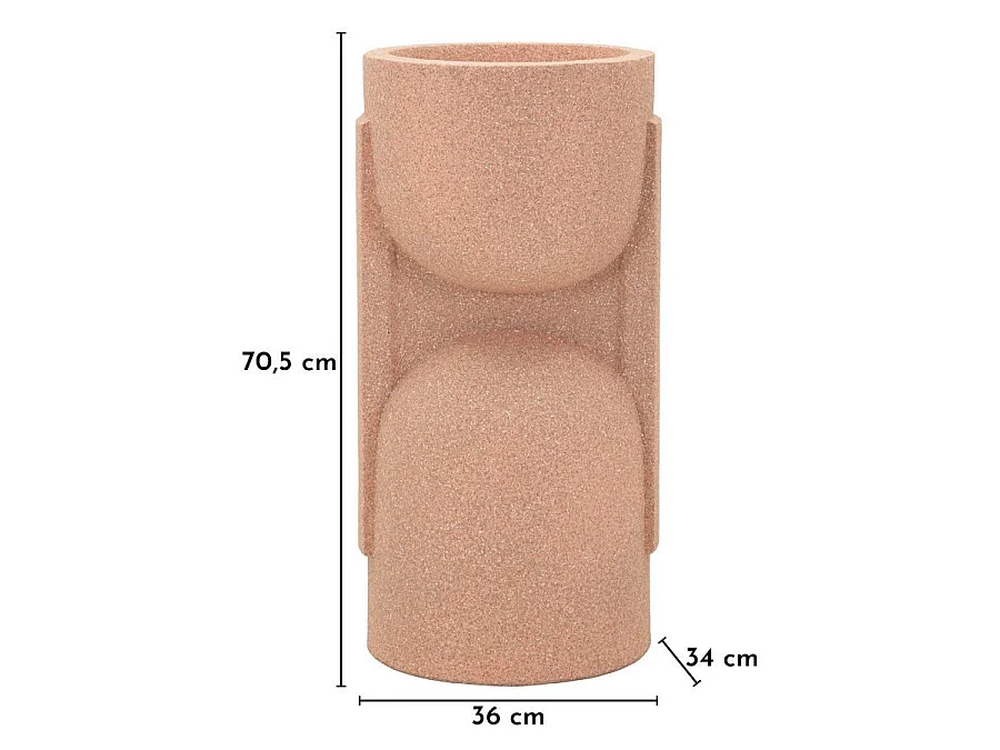 Wazon ogrodowy Nui 70,5 cm – kompaktowy czerwony wazon z żywicy o nowoczesnym i funkcjonalnym designie