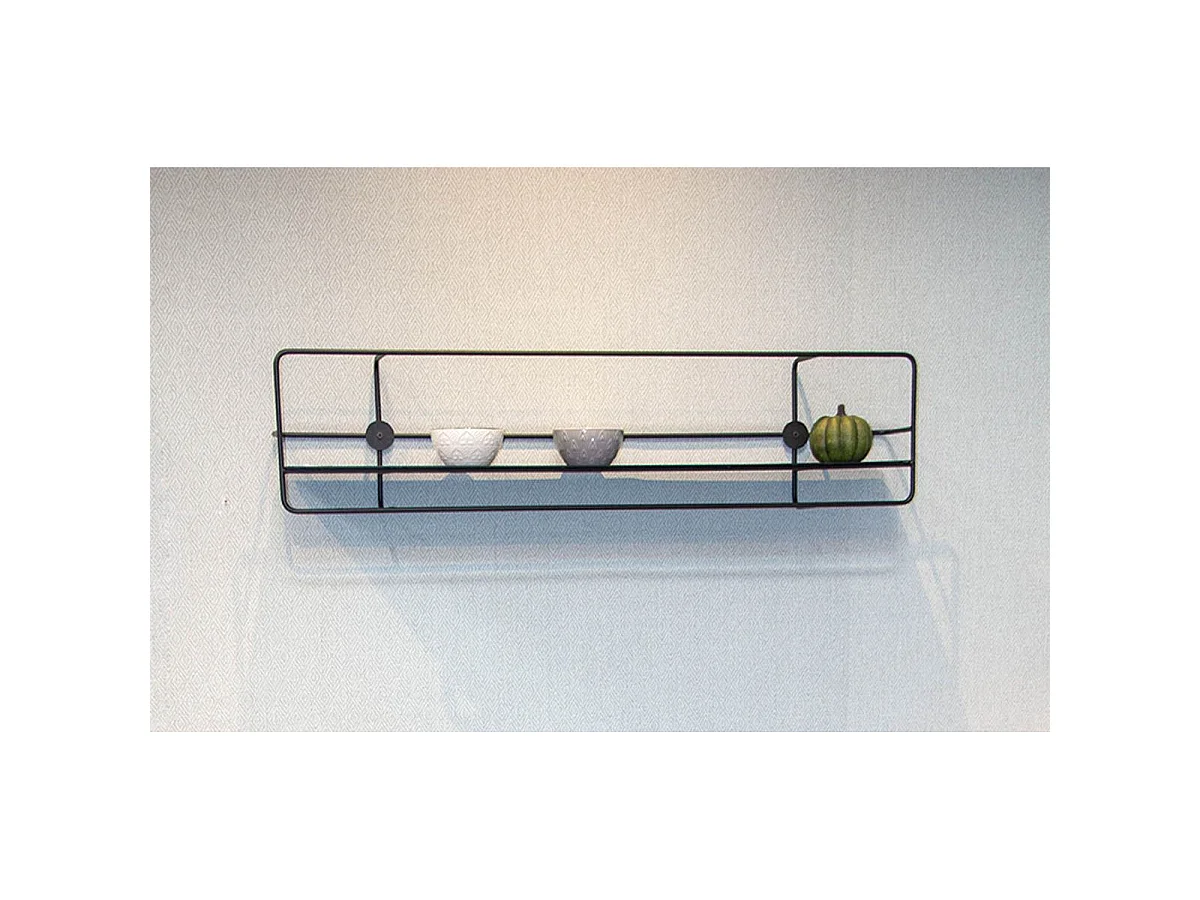 Étagère Murale Métal "Vivalo" 90cm Noir