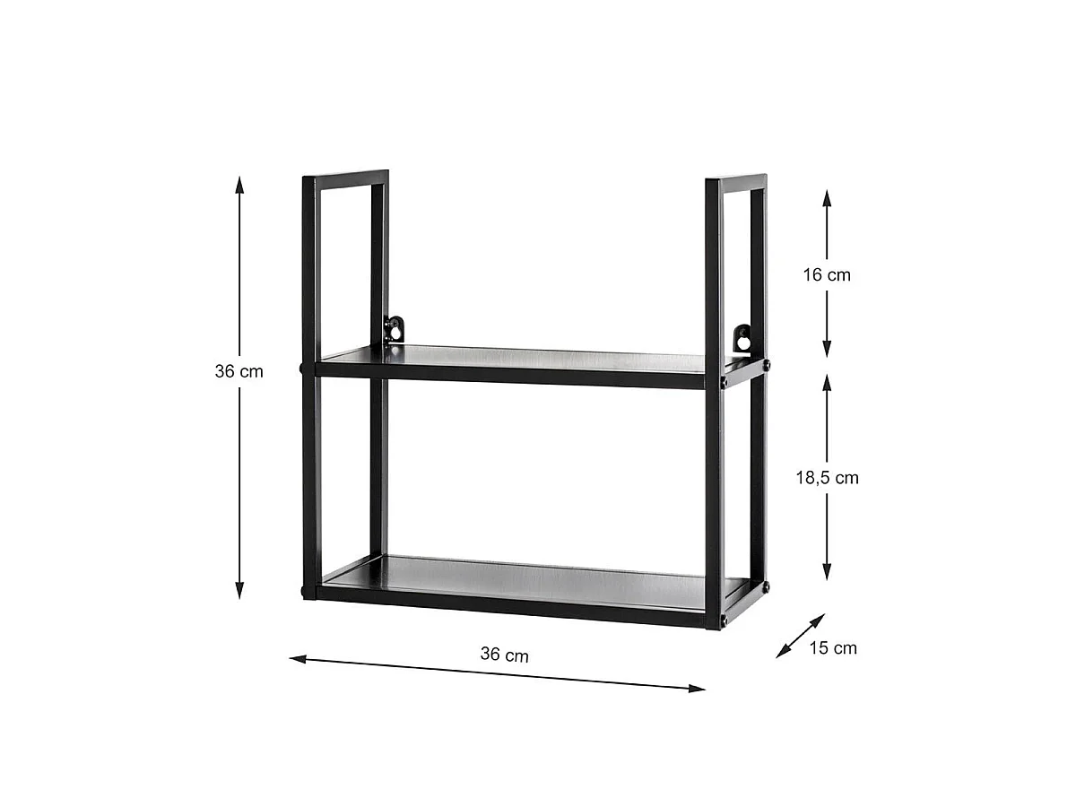 Étagère Murale Design "Nina" 36cm Noir