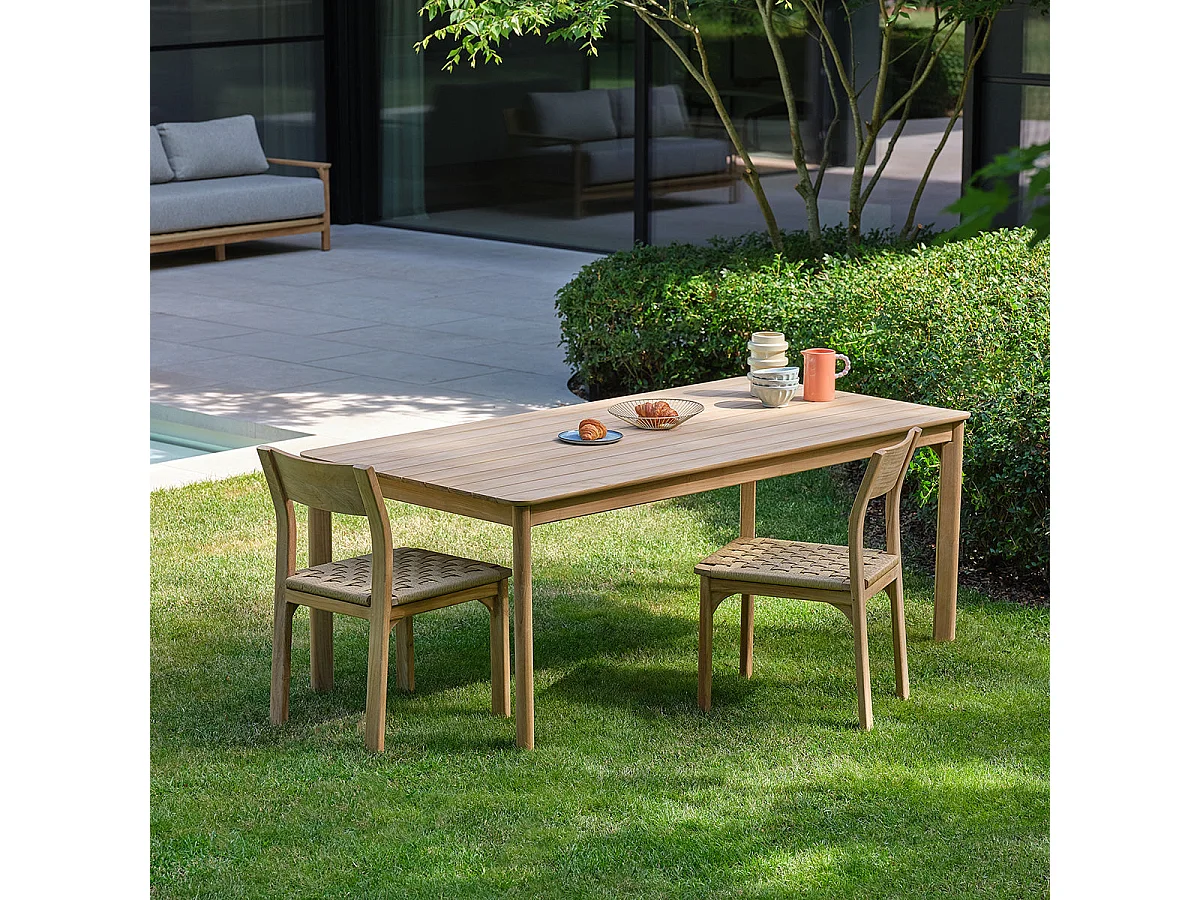 Table de jardin en teck 8 personnes