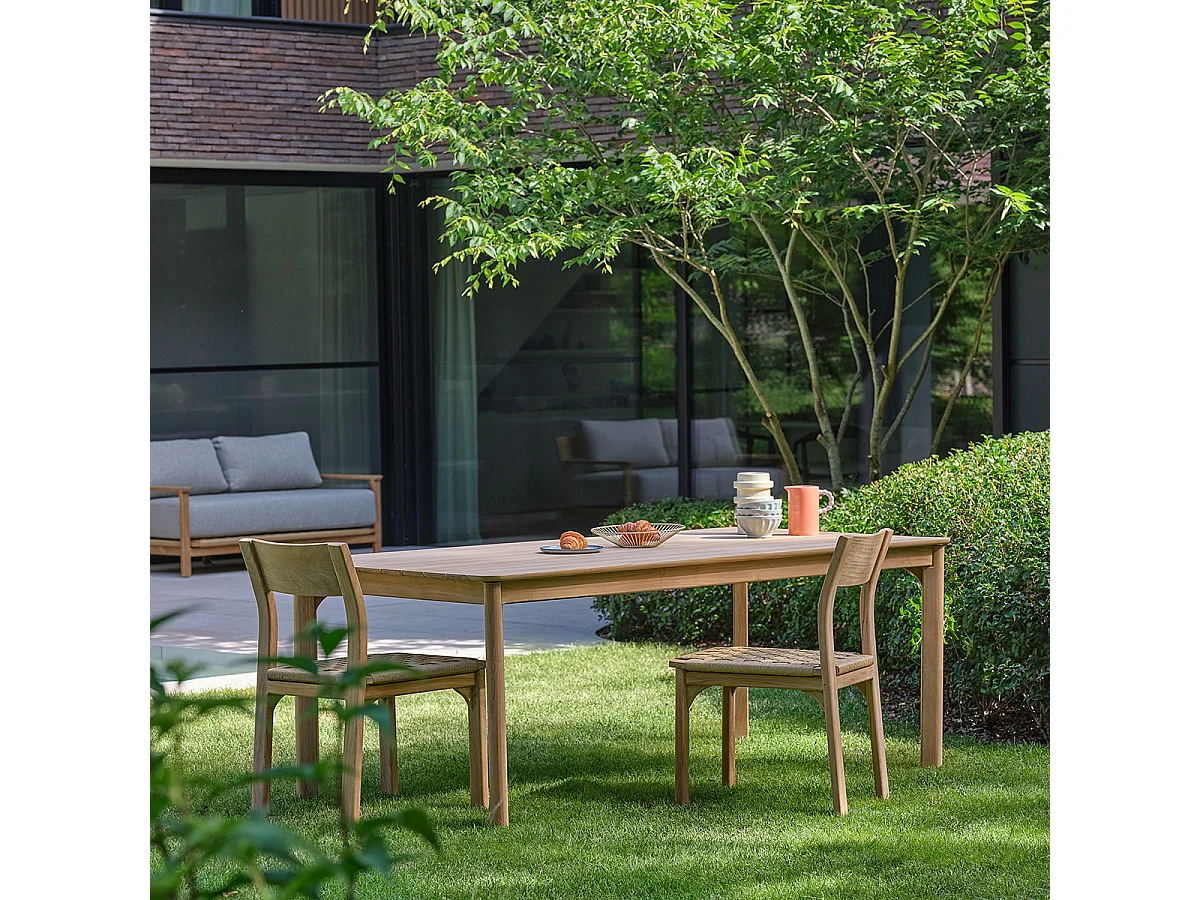 Tavolo da giardino in teak per 8 persone