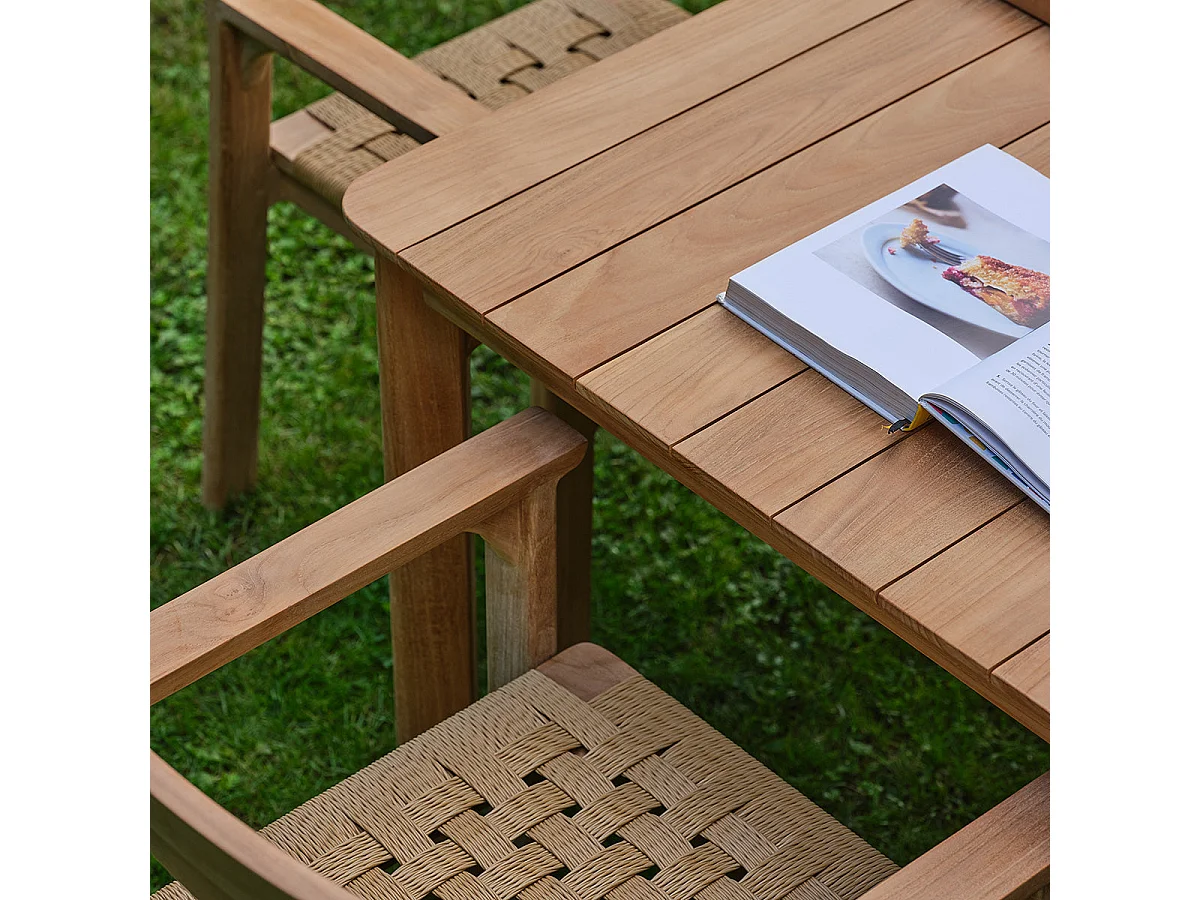 Table de jardin en teck 4 personnes