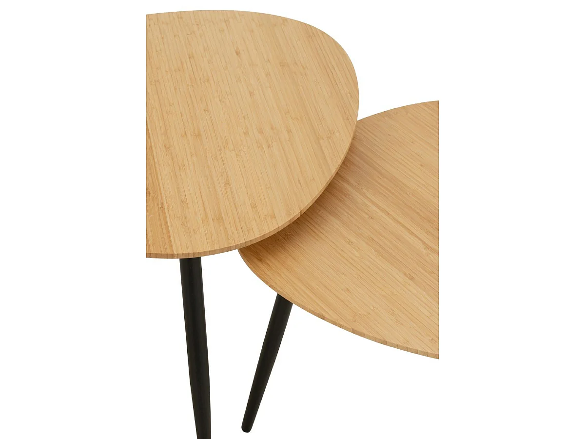 Lot de 3 Tables Basses Gigognes "Palette" 57cm Naturel