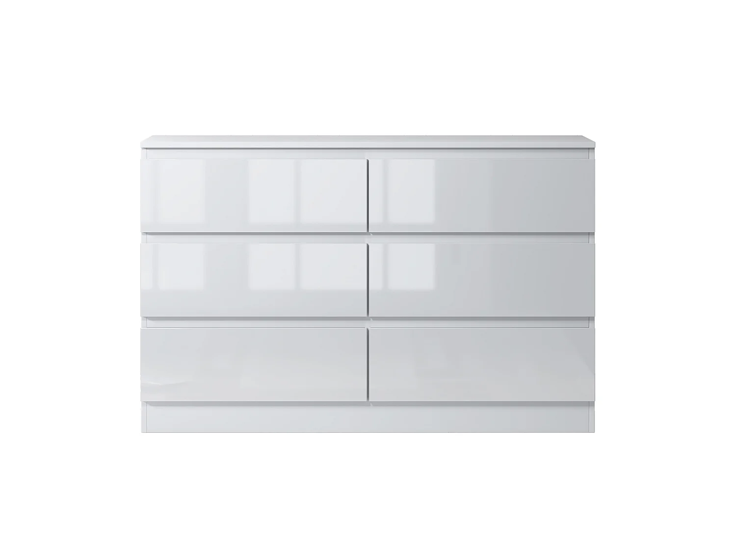 Fairfield Minimalist Chest of Drawer Gloss 6 Drawer