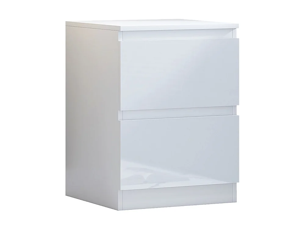 Fairfield Minimalist Chest of Drawer Gloss 2 Drawer Bedside Table