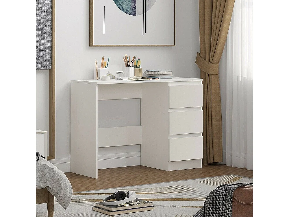 Fairfield Minimalist Dressing Table Makeup Vanity Table with Matt 3 Drawers