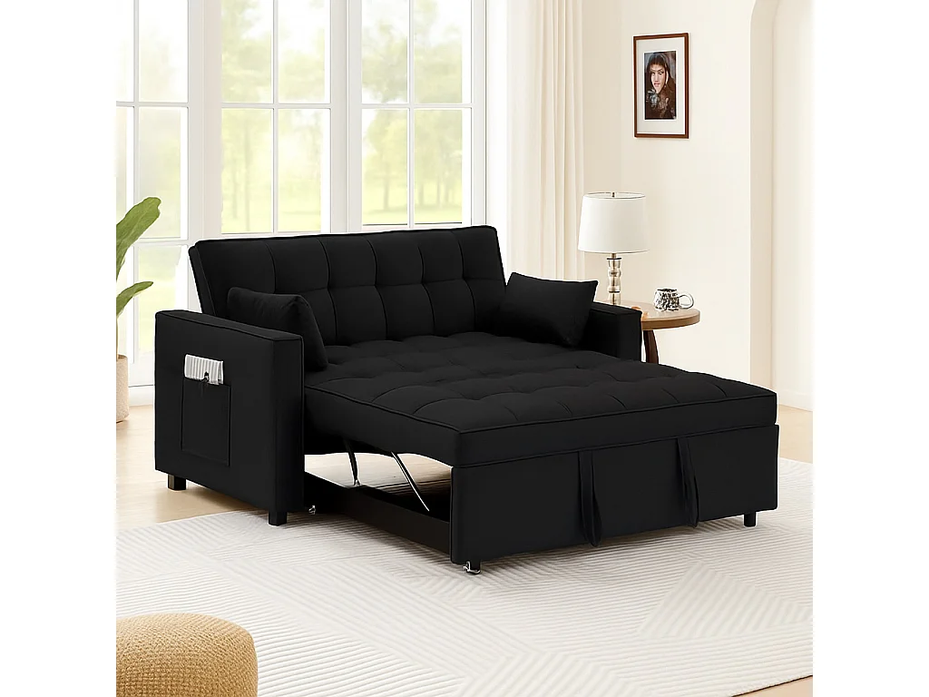 Palermo 2 Seater Sofa Bed Pull Out Convertible Double Sofa Bed