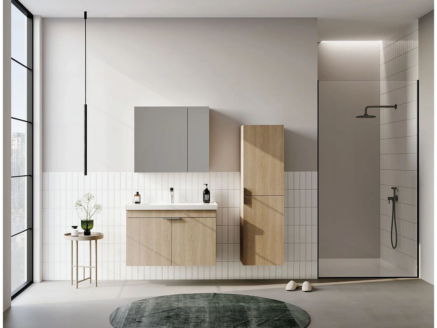 Wastafelmeubel "Desna 90" - 90 x 45 x 58 cm - Sonomo Oak