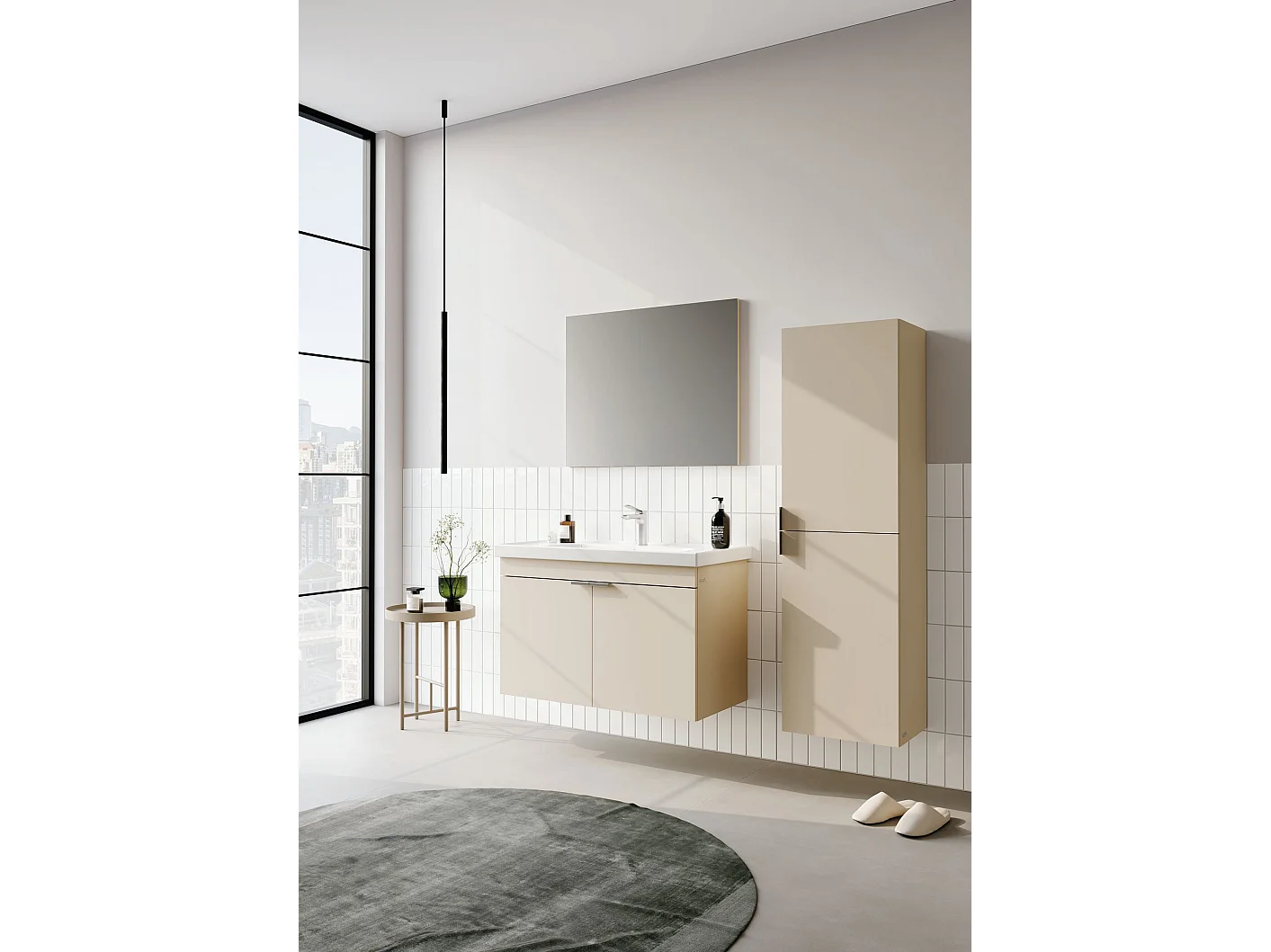 Meuble Vasque "Desna 90" - 90 x 45 x 58 cm - Sand