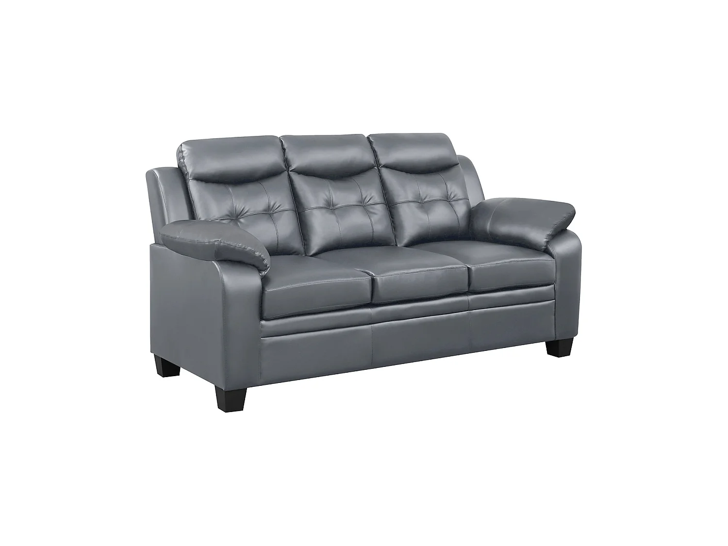 Elysian Mordern Leather 3 Plus 2 Sofa Set in Grey