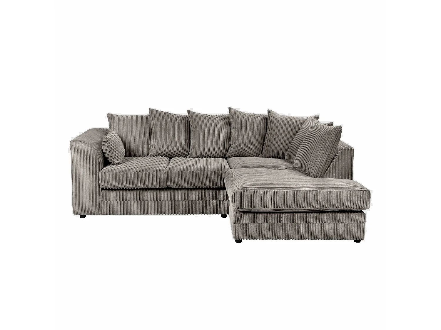 Asher Jumbo Cord Corner Sofa Right Hand facing Chaise