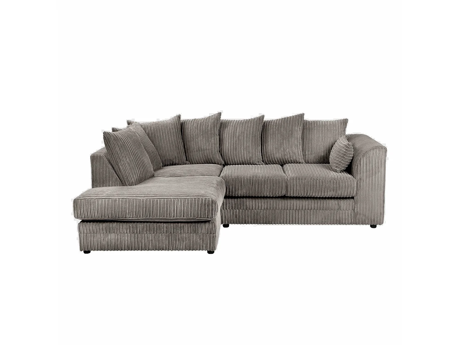Asher Jumbo Cord Corner Sofa Left hand facing Chaise