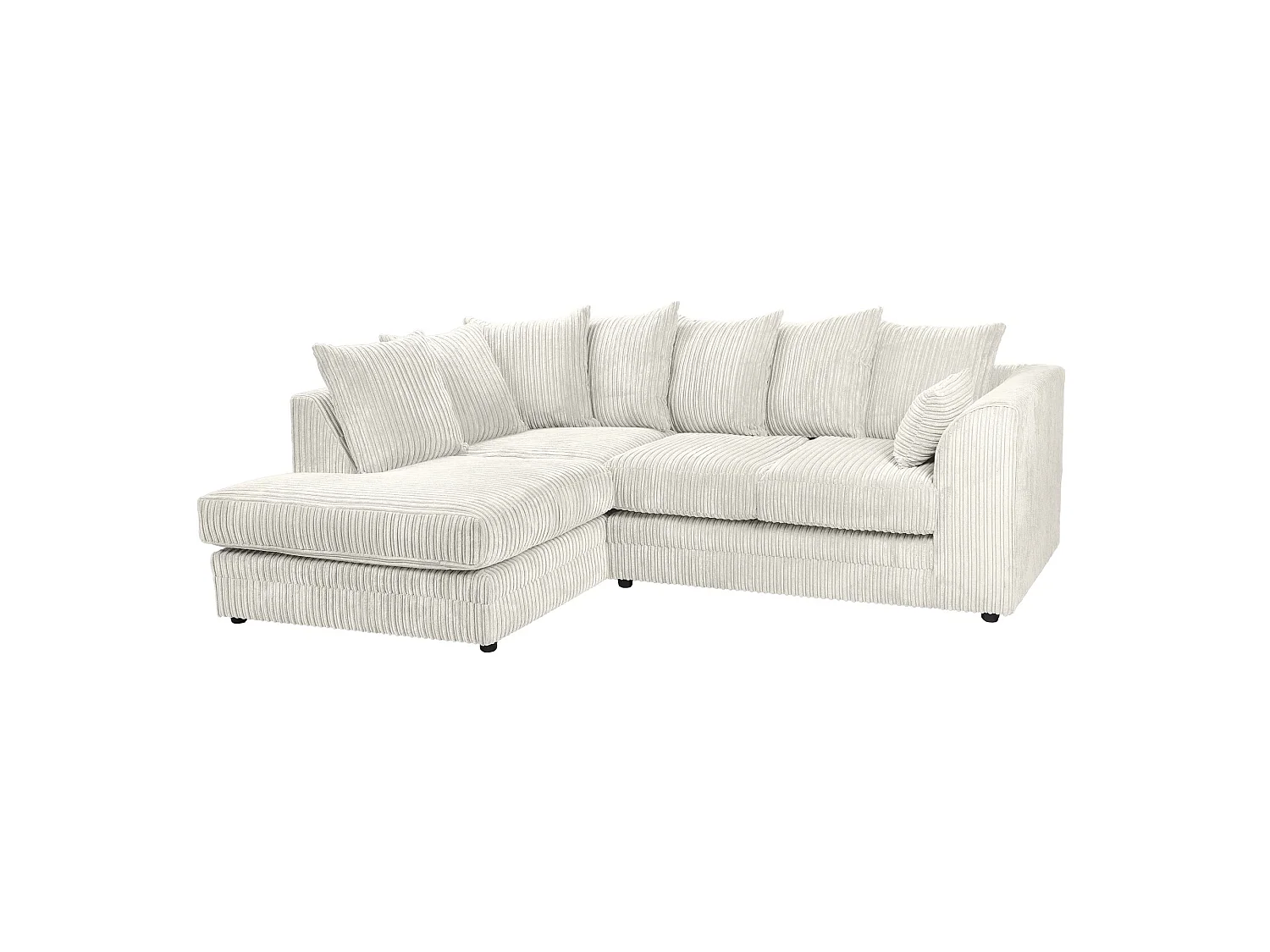 Lennox Jumbo Cord Corner Sofa Left Hand Facing Chaise