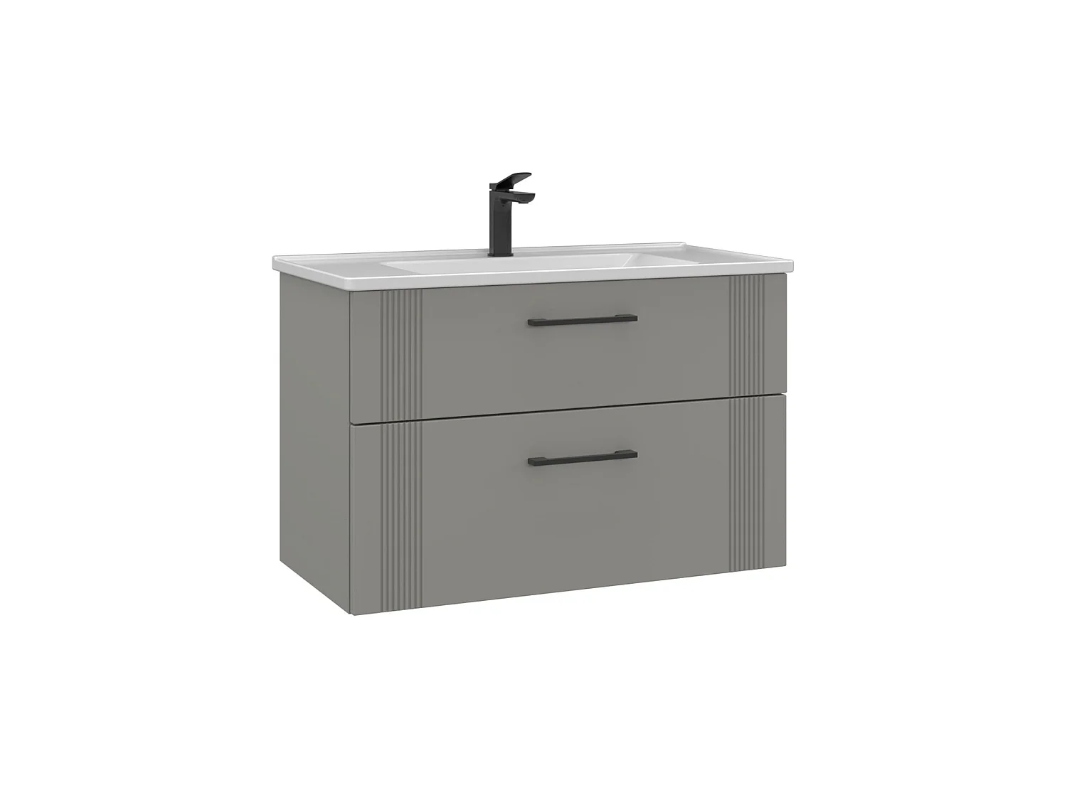 Meuble Vasque "Bari 85 v2" - 85 x 45 x 55 cm - Matte Cashmere