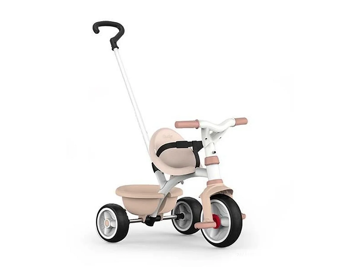 SMOBY Be Move Tricycle convertible pour tout-petits, canne parentale réglable, Rose