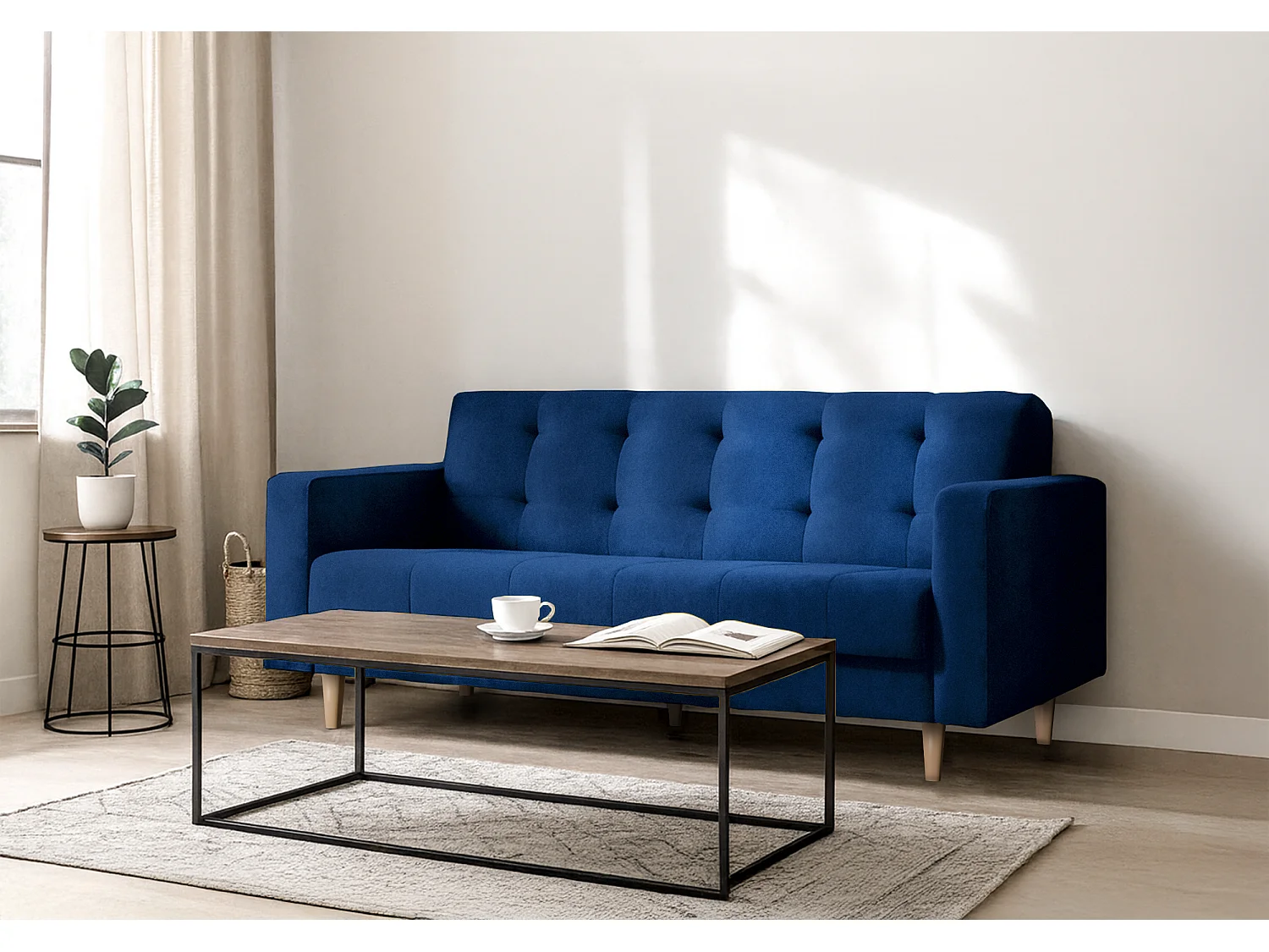 Sofa Lizbona, Blau (Kronos 09) (hell)