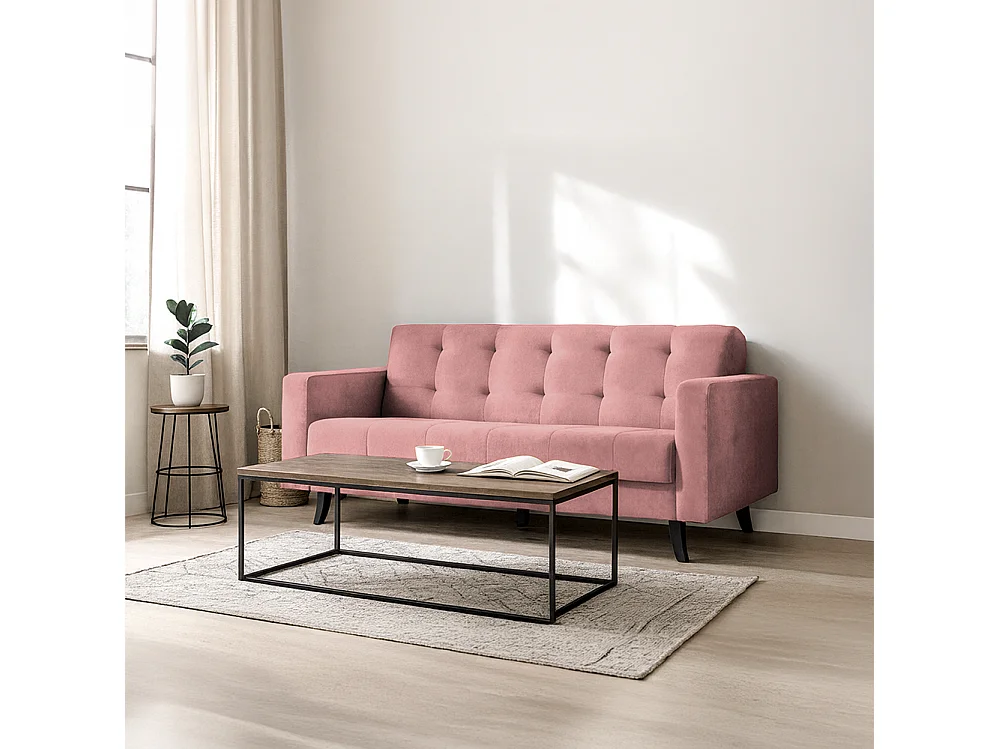 Sofa Lizbona, Rosa (Kronos 29) (schwarz)