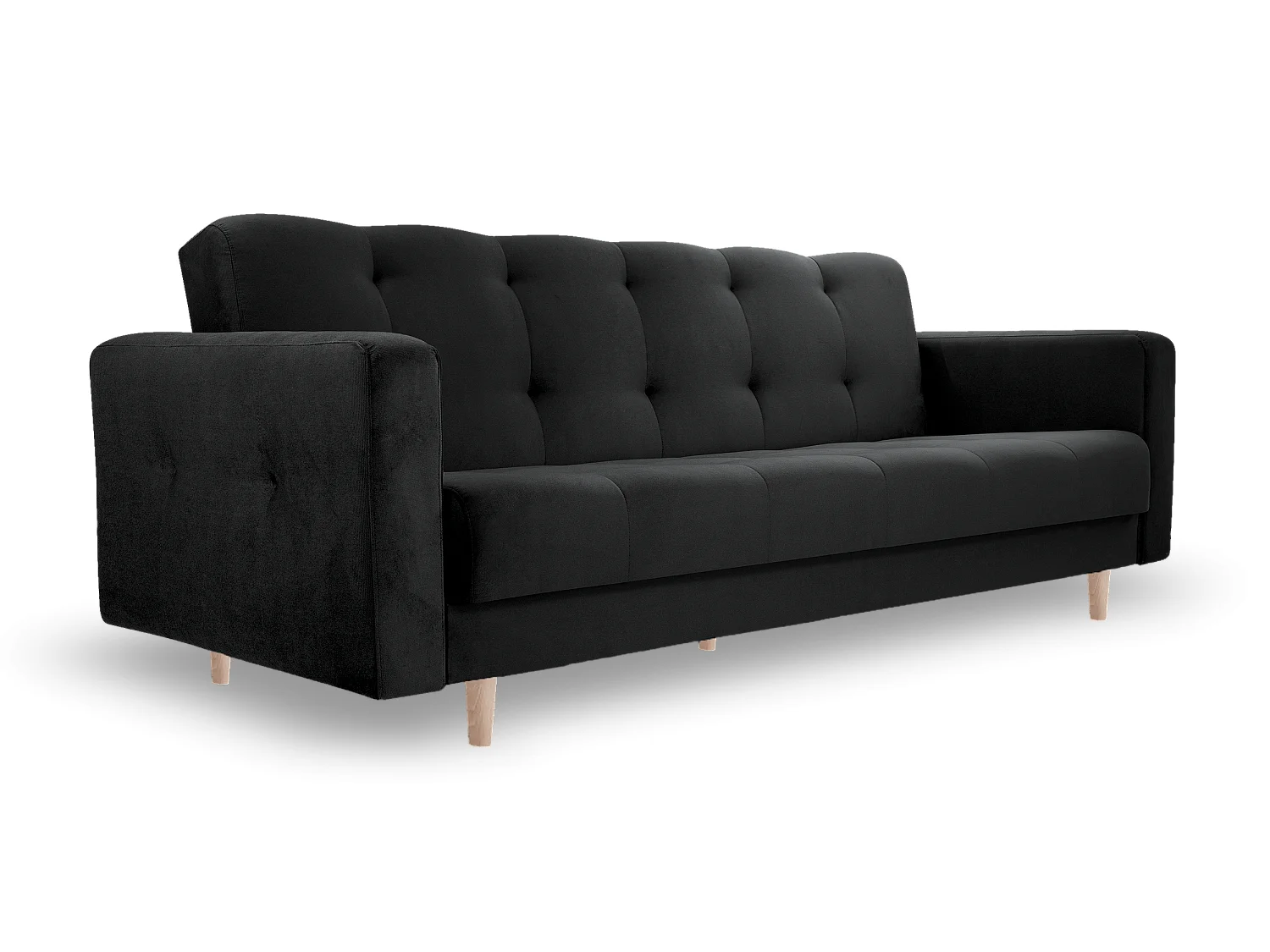 Sofa Lizbona, Schwarz (Kronos 07) (hell)